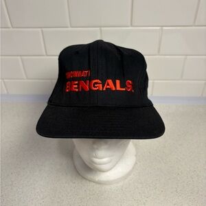 Vtg Cincinnati Bengals Pro Line Snapback Hat NFL Authentic Block Letters Cap